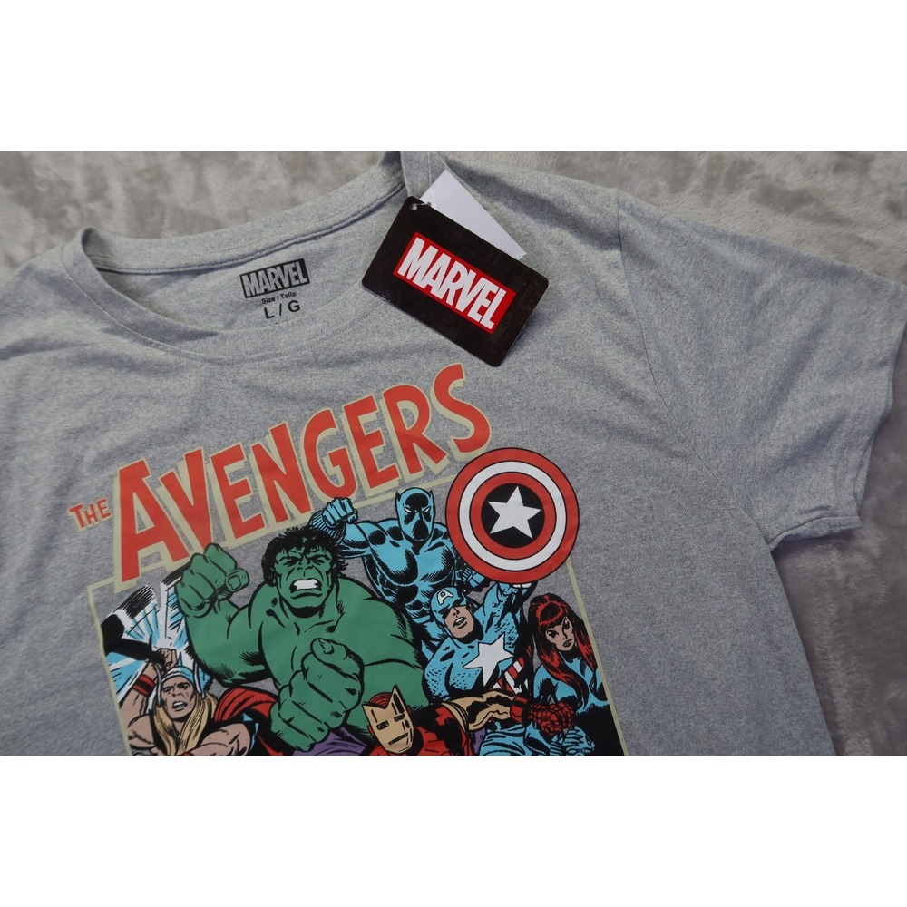 Marvel Avengers T‎ Shirt Men's Size L New NWT Hulk Thor Captain America Iron Man